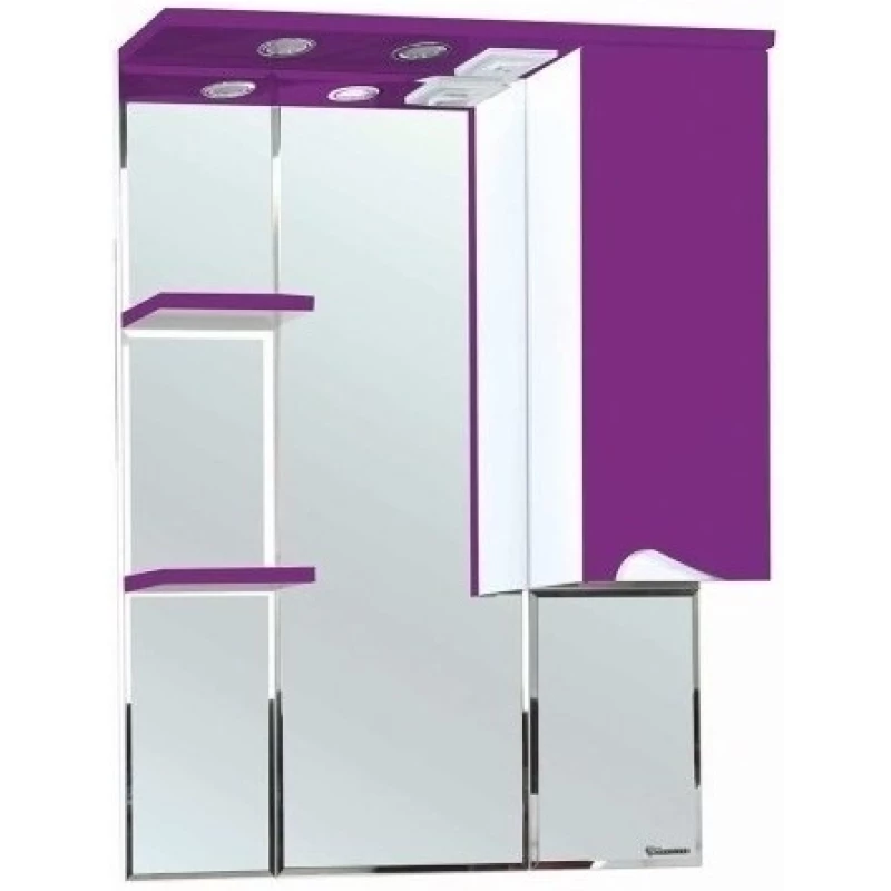 Зеркальный шкаф 75x100,3 см фиолетовый глянец/белый глянец R Bellezza Эйфория 4619113001413