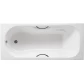 Ванна чугунная Roca Malibu 2309G000R 170x75 см, с отверстиями под ручки, антискользящим покрытием, белый