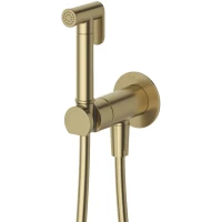 Гигиенический душ Cezares Leaf LEAF-DIF-SR со смесителем, золотой матовый