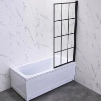 Шторка для ванны 80 см Veconi Palau PL77R-80-01-C6 прозрачное