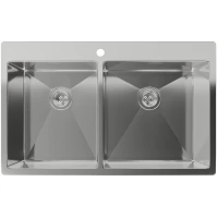 Кухонная мойка Rivelato Rinox 8050 B2 80x50 см, нержавеющая сталь