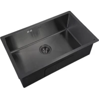 Кухонная мойка Zorg PVD 7444 GRAFIT 74x44 см, графит
