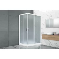 Душевой уголок Royal Bath RB8510HPD-C 100x85 см, профиль белый, стекло матовое