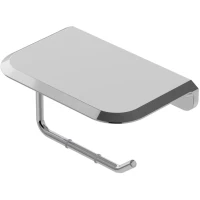 Держатель туалетной бумаги Cezares Liner LINER-PHM-01 с полкой для телефона, хром