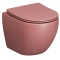 Унитаз подвесной Grossman GR-4455PIMS безободковый, с сиденьем микролифт, розовый матовый - 1