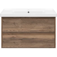 Тумба под раковину Brevita Dallas DAL-01090-074П 86,5 см, подвесная, дуб галифакс