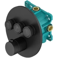 Термостат для ванны Plumberia Selection PSBOX KITPSB1903NO встраиваемый, черный матовый