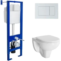 Комплект подвесной унитаз Berges Gamma + система инсталляции Berges Atom 410 042430