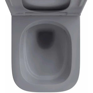 Изображение товара унитаз подвесной wellsee pure 182605000 + 182619000 безободковый, с сиденьем микролифт, серый матовый