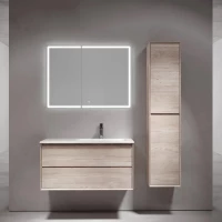 Комплект мебели Sancos Marmi 2.0 MR2.0100REG + CN7015 + MI100EG 101 см R, подвесной, дуб галифакс