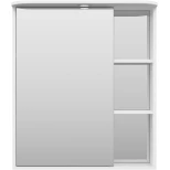 Изображение товара зеркальный шкаф misty венера п-внр04070-01свл 70x80 см l, с подсветкой, выключателем, белый глянец