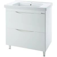 Тумба с раковиной белый глянец 100,5 см Bellezza Санриса 4630117000011 + 4660018641259