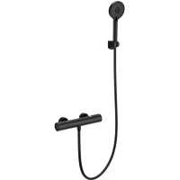 Термостат для душа Wonzon & Woghand Inn 2 WW-A2006-A-MB с душевым гарнитуром, черный матовый