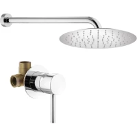 Душевой комплект Plumberia Selection IXO KITXO01CRKING 300 мм, со смесителем, хром