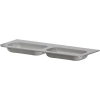 Раковина Armadi Art Voi Stonefinish Luna 786-140-SF-L без отв. 142,5x52 см, накладная, серый камень матовый