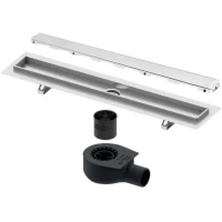 Душевой трап (лоток) Tece TECEdrainline glass 600700 + 650000 + 660016 + 600791 64,3 см, с решеткой, щелевой, белый