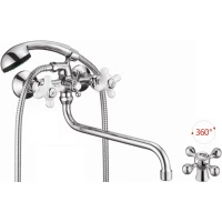 Смеситель для ванны D-Lin D145810 универсальный, с душевым гарнитуром, хром