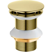 Донный клапан для раковины Aquatek AQ6003PG без перелива, золотой 