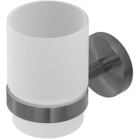 Стакан для зубных щеток Cezares Relax RELAX-TUMS-GM настенный, оружейная сталь матовый