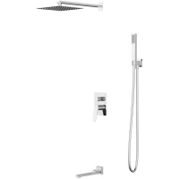 Душевой комплект Vincea Puro VSFW-5P1CH 248 мм, со смесителем, хром