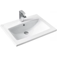 Раковина Акватон Элина 1WH501866 50x47 см, накладная, подвесная, белый