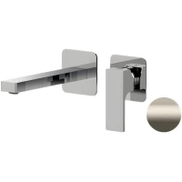 Смеситель для раковины Remer Absolute AU15PLXV встраиваемый, без донного клапана, нержавеющая сталь