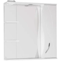 Зеркальный шкаф 75x83 см белый глянец Style Line Амелия ЛС-00000014