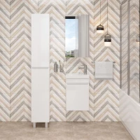 Комплект мебели белый глянец 40 см Onika Милтон 104007 + UM-COM40/1 + 204201