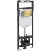 Инсталляция для унитаза WasserKRAFT Alme 15 15TLT.010.ME.MG01 с кнопкой смыва, золотой матовый