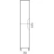 Пенал напольный белый глянец L/R Corozo Юта SD-00000911 - 5