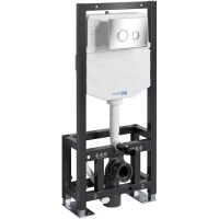 Инсталляция для унитаза WasserKRAFT Dill 61 61TLT.010.ME.CH01 с кнопкой смыва, хром