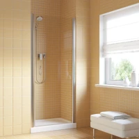 Душевая дверь Vegas Glass EP LUX 75 08 crystalvision R 75 см R, профиль хром, стекло прозрачное