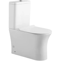 Унитаз-компакт Agger AT01000 безободковый, с сиденьем микролифт, белый глянец