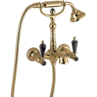 Смеситель для ванны Emmevi The One Atena 98011LCSWNE/BR с душевым гарнитуром, бронза