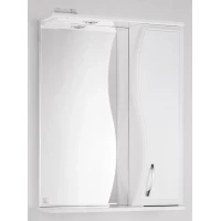 Зеркальный шкаф 60x83 см белый глянец Style Line Панда Волна ЛС-00000131