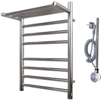 Полотенцесушитель электрический Point Аврора Премиум с полкой П7 PN10146SPE 600x432, ТЭН левый/правый, хром