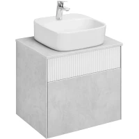 Тумба с раковиной светло-серый/белый матовый 60 см Акватон Марбл 1A2761K0MH4C0
