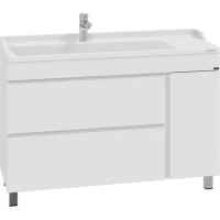 Тумба с раковиной белый глянец 120 см Санта Марс 700254 + Sirius120