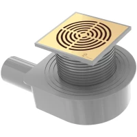 Душевой трап Boheme Smart Design 984-15-G 150x150/50 мм, с решеткой, перфорированный, золотой