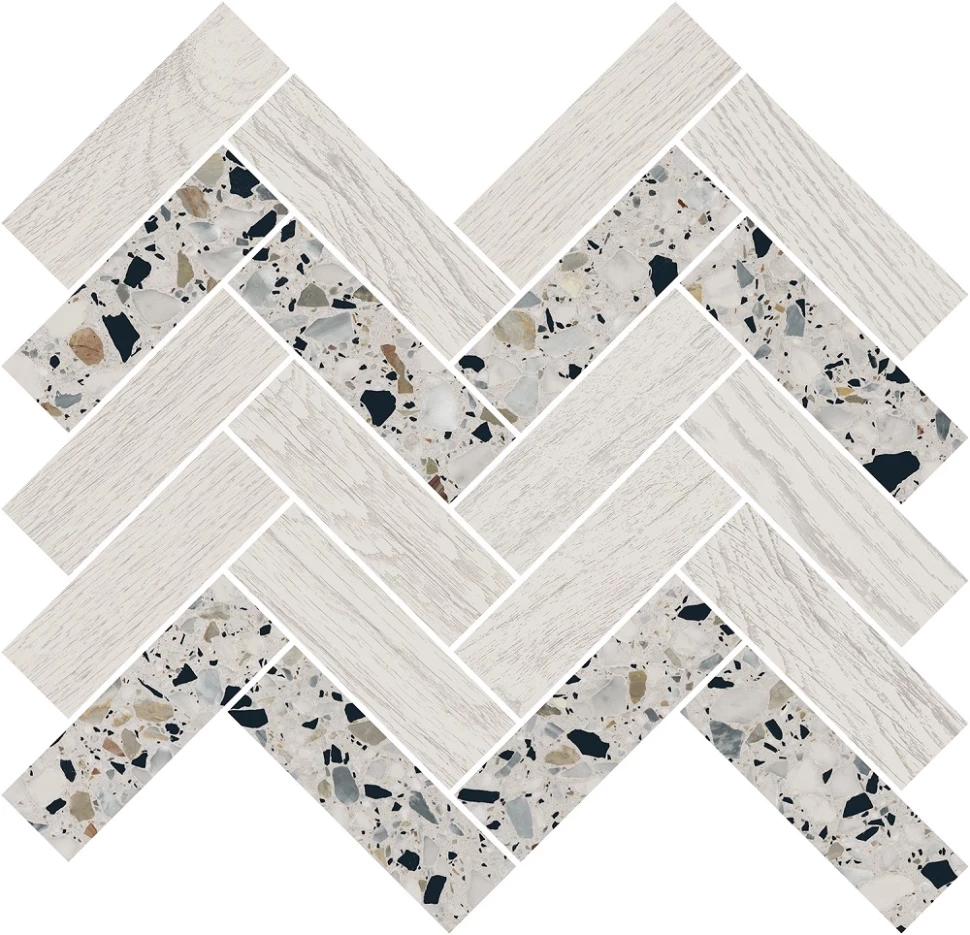 

Керамогранит Kerama Marazzi Декор Монтиони мозаичный белый 34x35,5x0,9 T042\SG5268