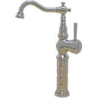 Смеситель для раковины Zorg Antic A 309U-SL LONG серебро