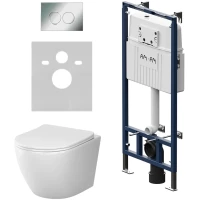 Комплект подвесной унитаз Am.Pm Like + система инсталляции Am.Pm MasterFit Pro C L IS100151.801900