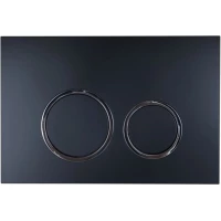 Кнопка смыва Esbano KRG-11MB ESINKRG11MB для инсталляции, черный матовый/хром/черный матовый