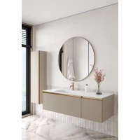 Комплект мебели Armadi Art Quatro Daphne 790-M2-140-D-MG + 793-140-W-A + 545-100-MG 141 см L, подвесной, бежевый матовый