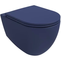 Унитаз подвесной Isvea Infinity 10NF02001-2Z безободковый, синий матовый