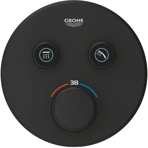 Изображение товара термостат для ванны grohe grohtherm smartcontrol 29507kf0 встраиваемый, черный матовый