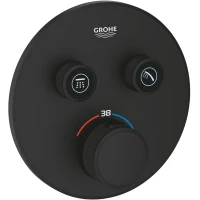 Термостат для ванны Grohe Grohtherm SmartControl 29507KF0 встраиваемый, черный матовый