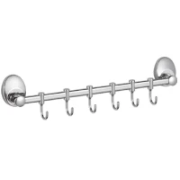 Планка с крючками Haiba HB1615-6 для ванны, хром
