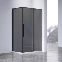 Душевой уголок Vincea Slim-N VSR-4SN9013CGB 130x89 см, профиль черный матовый, стекло тонированное