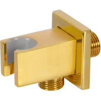 Подключение для душевого шланга с держателем Grocenberg GB101GO золотой